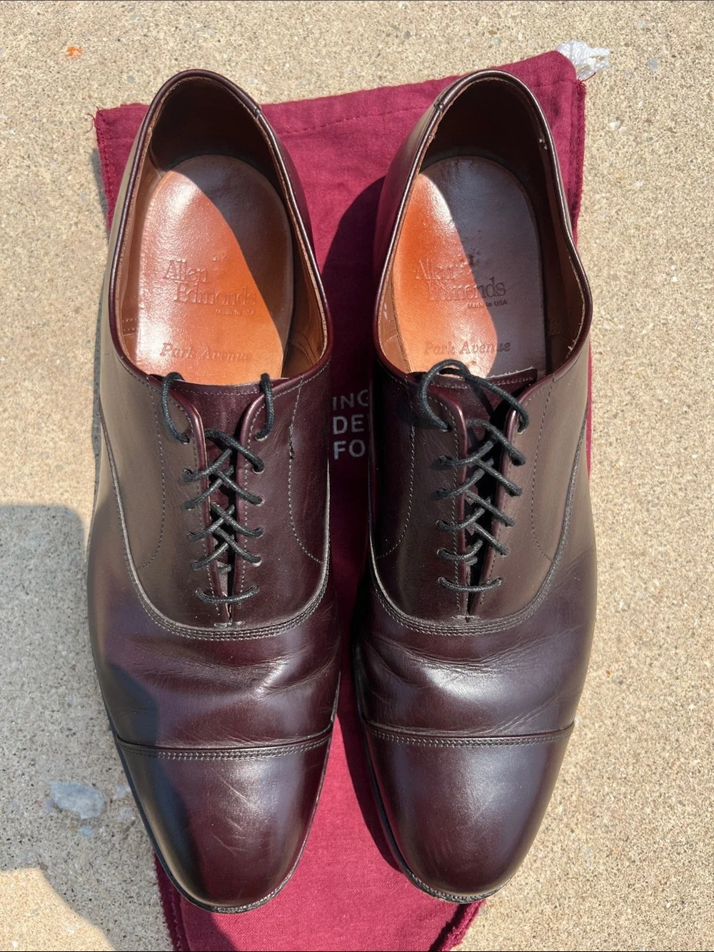 Allen Edmonds Men's Cap-Toe Oxfords in Dark Burgundy